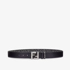 FF Rounded Belt Black leather reversible belt RUNWAY DELUXE