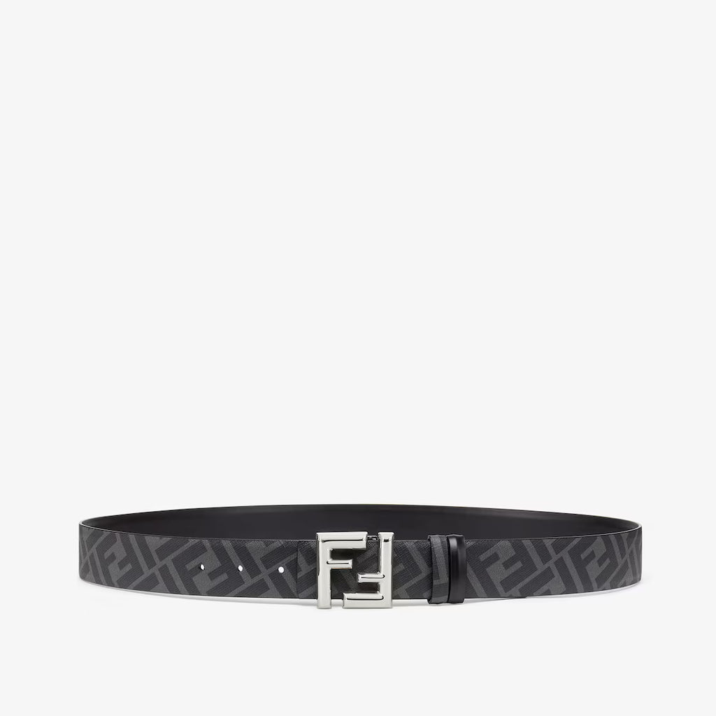 FF Rounded Belt Black leather reversible belt RUNWAY DELUXE