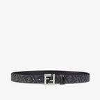 FF Rounded Belt Black leather reversible belt RUNWAY DELUXE