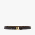 FF Squared Belt Black leather and brown FF reversible belt RUNWAY DELUXE
