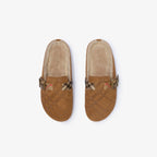 Check Shearling Urchin Clogs RUNWAY DELUXE