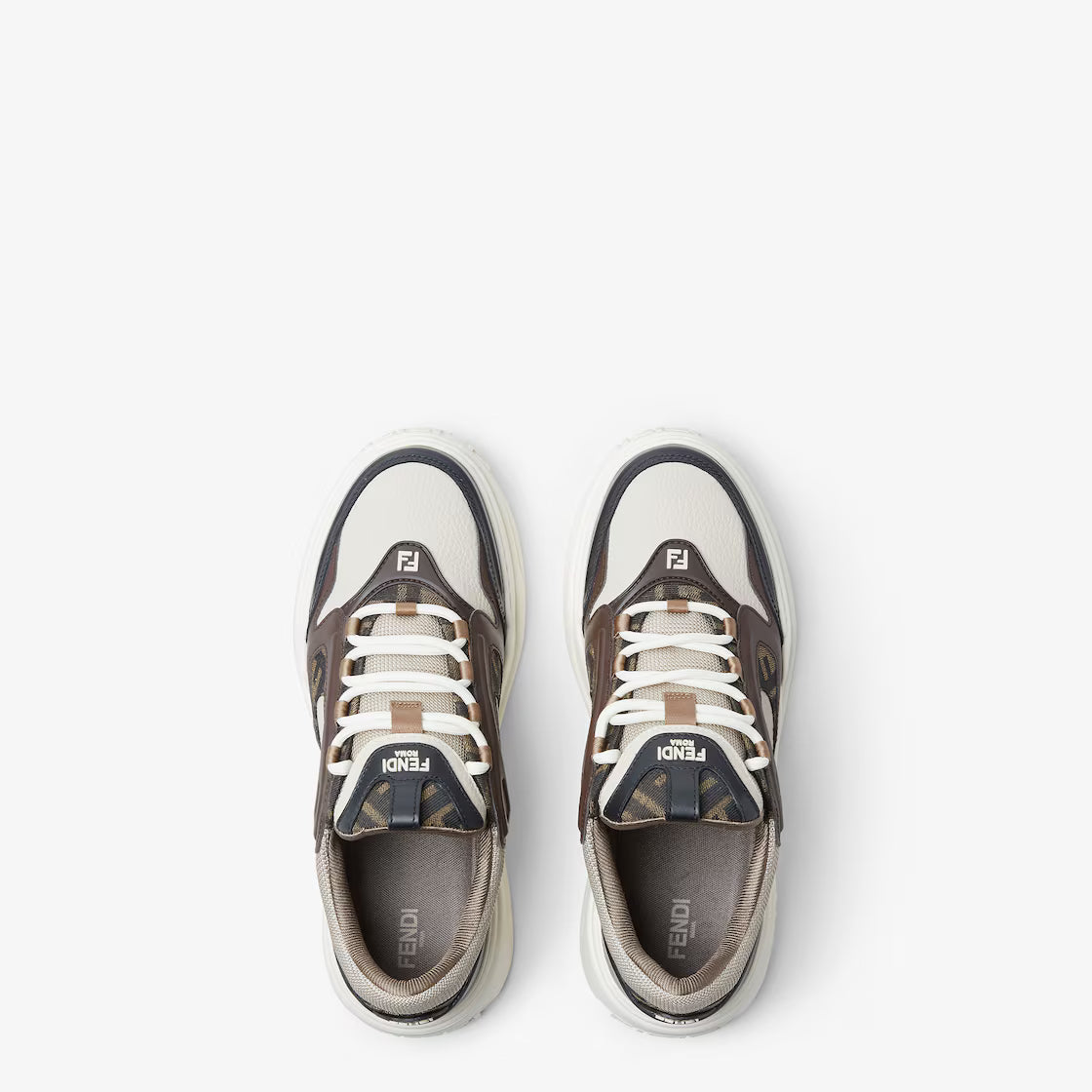 Fendi Force Trainers White leather low-tops