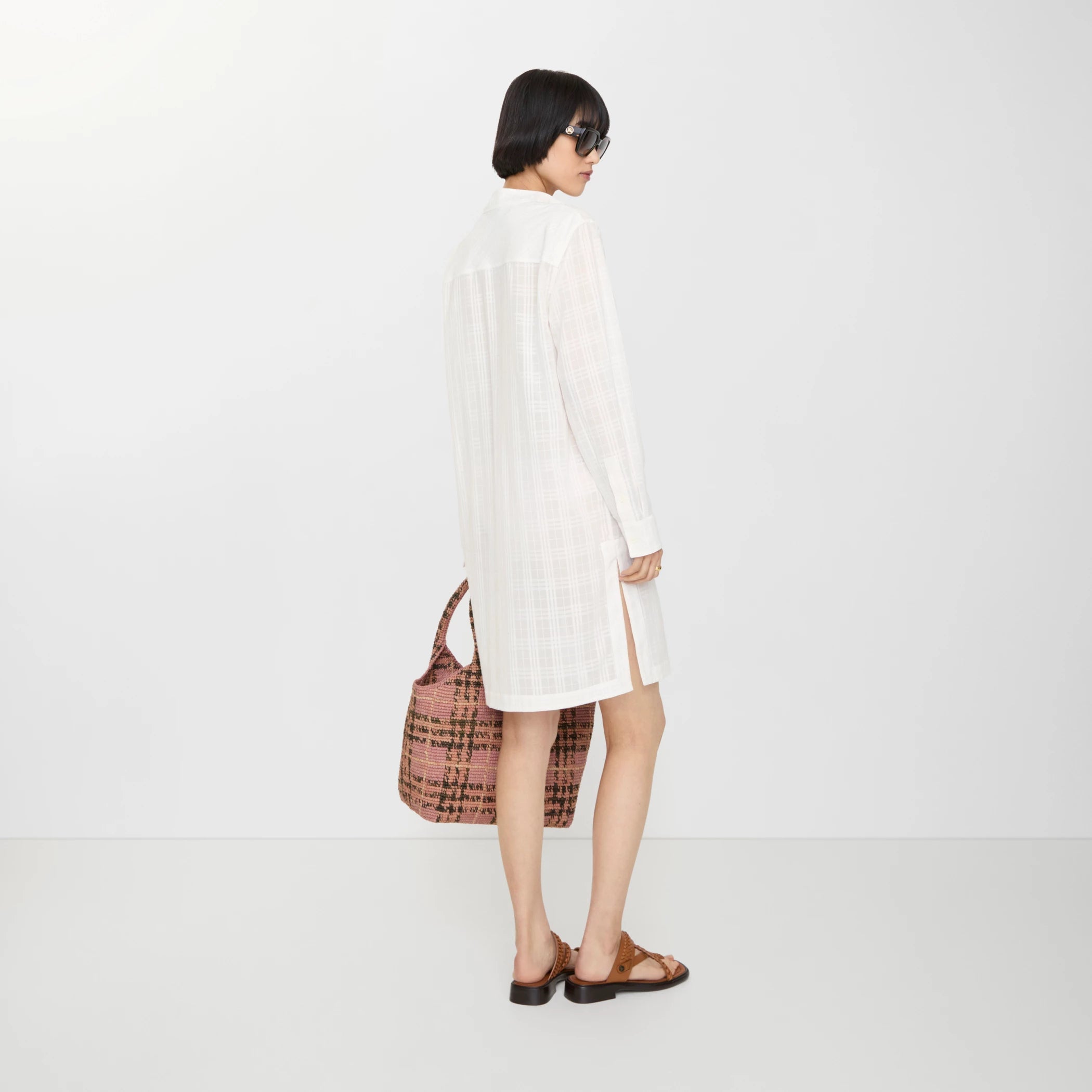 Check Cotton Voile Dress