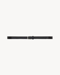 minimal thin belt in smooth leather BLACK RUNWAY DELUXE