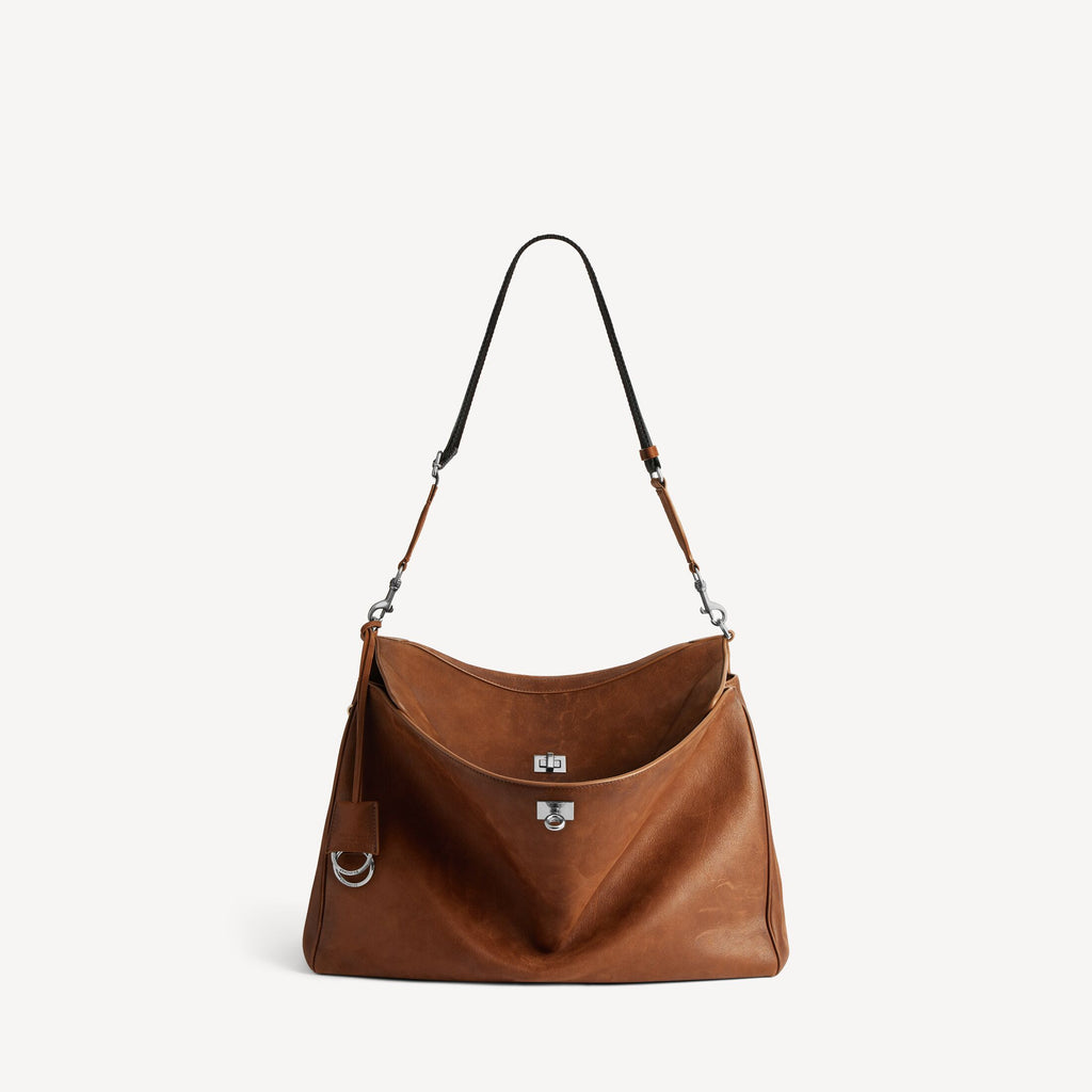 Men's Rodeo Messenger Bag Medium in Caramel RUNWAY DELUXE