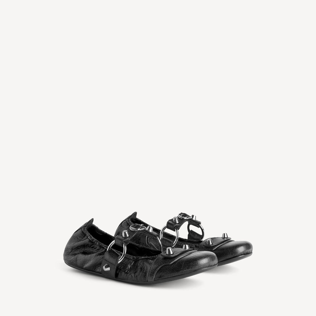 Women's City Ballerina in Black/silver