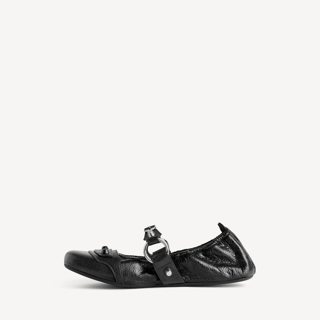 Women's City Ballerina in Black/silver