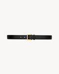 VADIM belt in smooth leather BLACK RUNWAY DELUXE