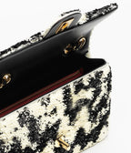 Sequins & Gold-Tone Metal  Black & Ecru RUNWAY DELUXE