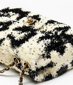 Sequins & Gold-Tone Metal  Black & Ecru RUNWAY DELUXE