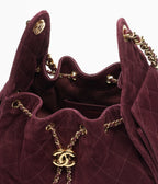 Suede Calfskin & Gold Metal  Burgundy RUNWAY DELUXE