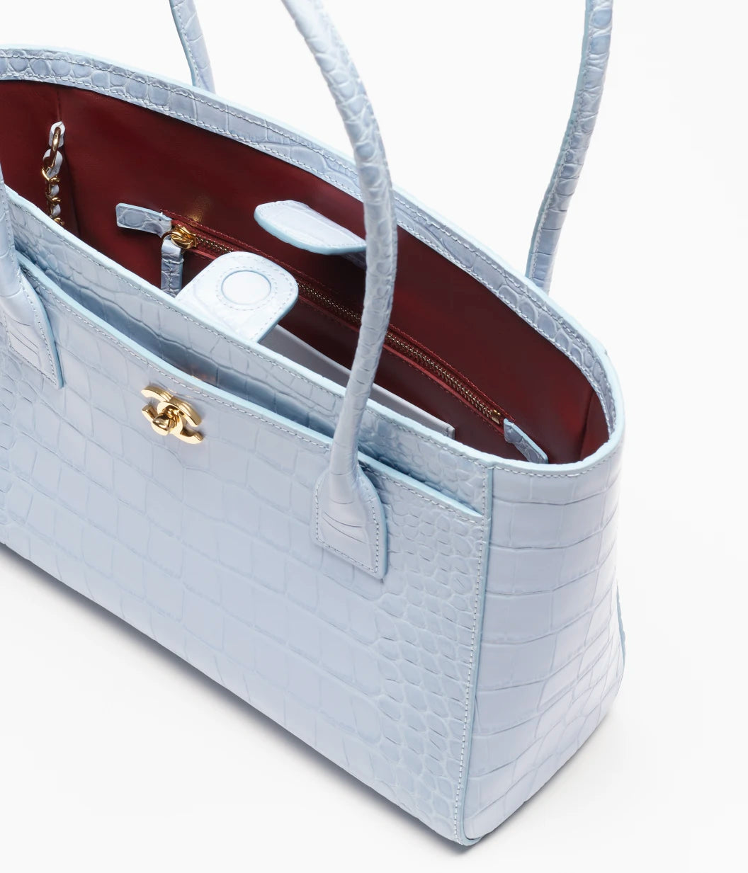 Crocodile Embossed Calfskin & Gold-Tone Metal RUNWAY DELUXE