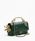 Lambskin, Enamel & Gold-Tone Metal  Dark Green RUNWAY DELUXE