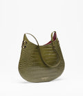 Crocodile Embossed Calfskin & Gold-Tone Metal  Khaki RUNWAY DELUXE
