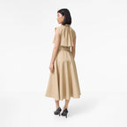 Cotton Poplin Midi Dress