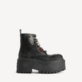 Women's Strike Platform Bootie With Charms in Black/multicolor