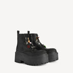 Women's Strike Platform Bootie With Charms in Black/multicolor