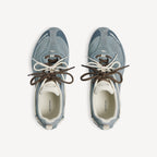 Women's Radar Velvety Sneaker in Grey/off White/brown