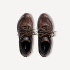 Women's Radar Leather Sneaker in Brown/black