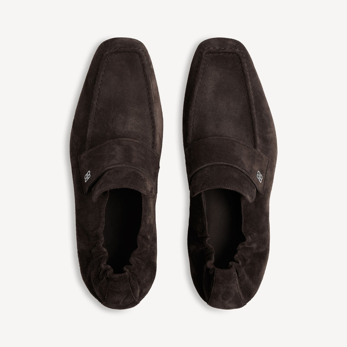Men's Palermo Bb Loafer in Brown Palermo BB Loafer in brown suede calfskin RUNWAY DELUXE