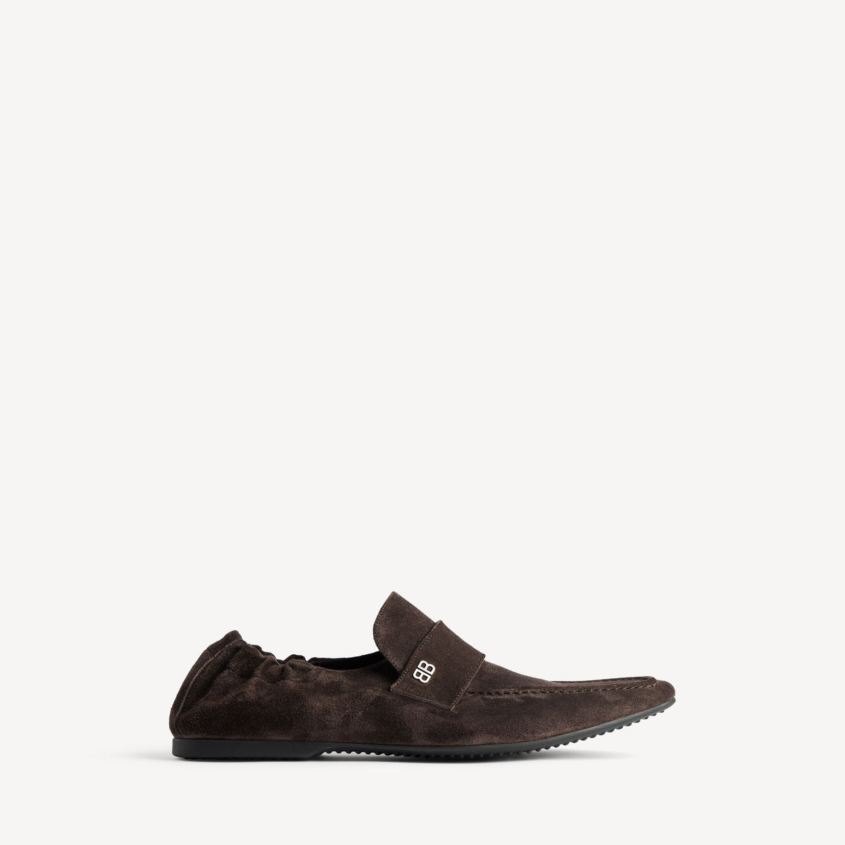 Men's Palermo Bb Loafer in Brown Palermo BB Loafer in brown suede calfskin RUNWAY DELUXE