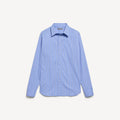 Striped Poplin Shirt in blue and navy ultrafine technical poplin RUNWAY DELUXE