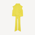 Short Blouse in yelllow silk georgette RUNWAY DELUXE