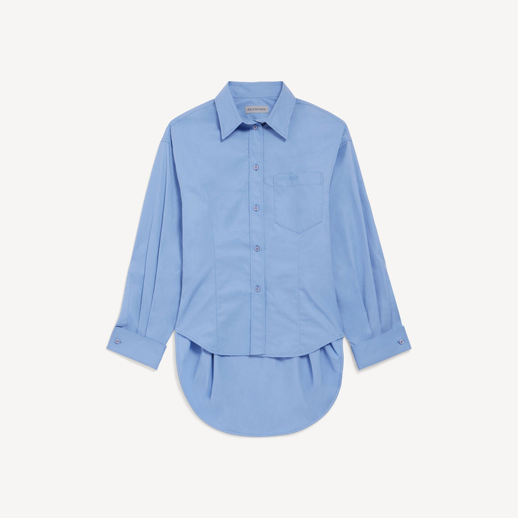 Classic Shirt in light blue cotton poplin RUNWAY DELUXE