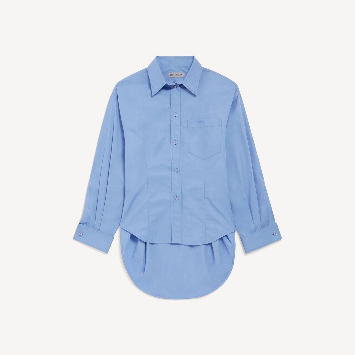 Classic Shirt in light blue cotton poplin RUNWAY DELUXE