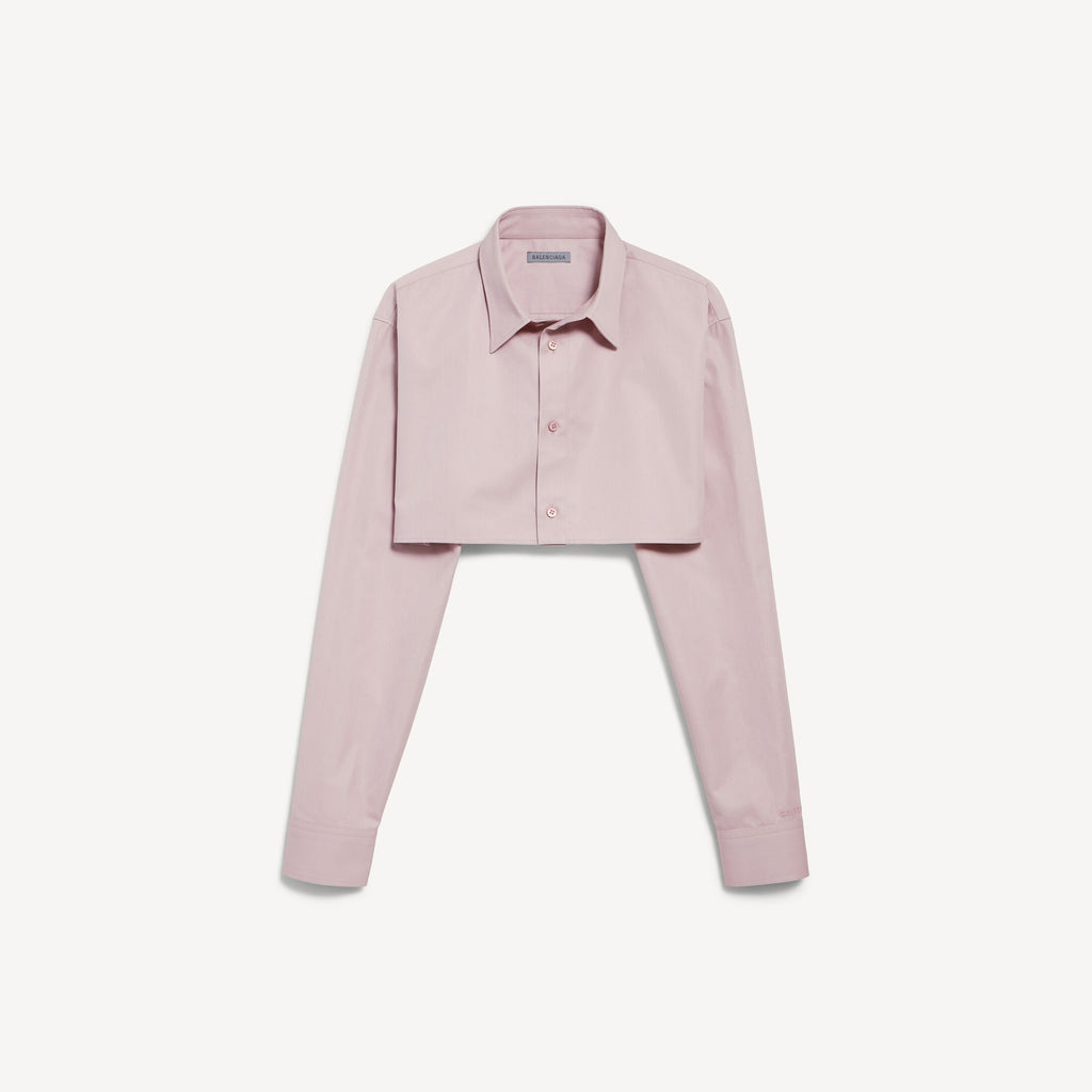 Women's Cropped Shirt in Dusty Pink RUNWAY DELUXE