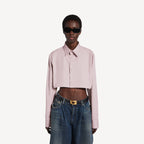 Women's Cropped Shirt in Dusty Pink RUNWAY DELUXE