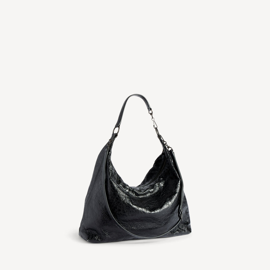 Women's Le City Hobo Bag Medium in Black RUNWAY DELUXE