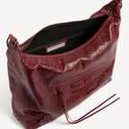 Women's Le City Hobo Bag Medium in Berry Red RUNWAY DELUXE