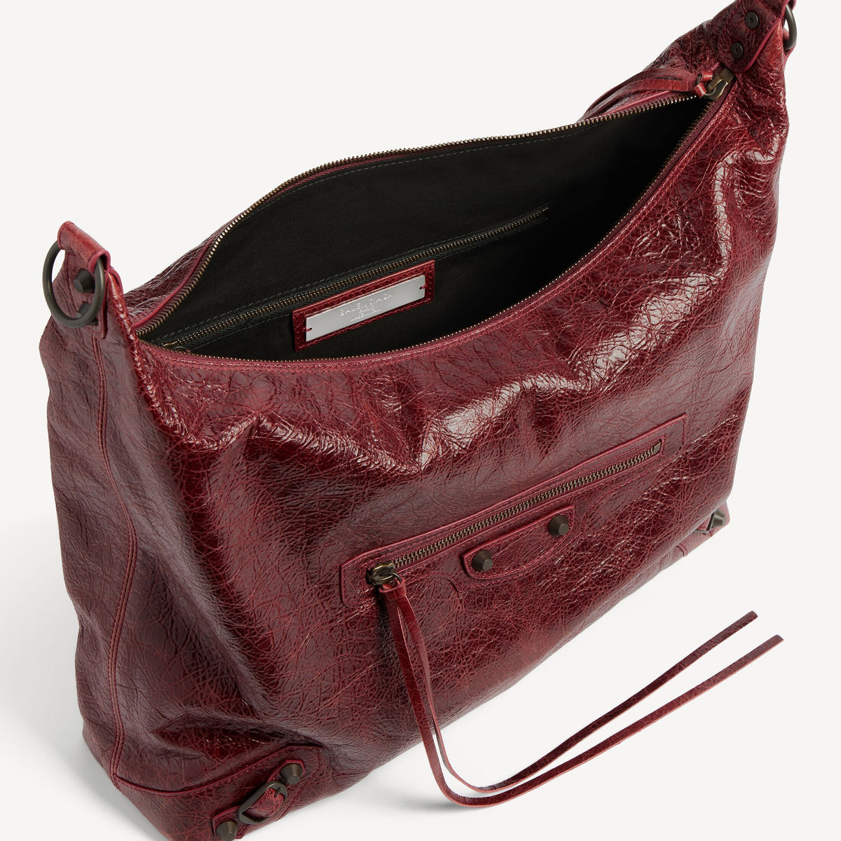 Women's Le City Hobo Bag Medium in Berry Red RUNWAY DELUXE