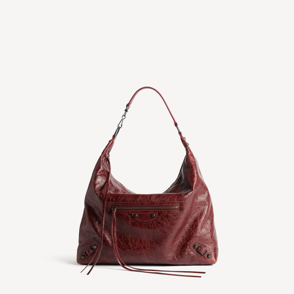 Women's Le City Hobo Bag Medium in Berry Red RUNWAY DELUXE