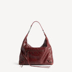 Women's Le City Hobo Bag Medium in Berry Red RUNWAY DELUXE