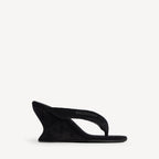 Women's Gaeta Wedge Thong in Black RUNWAY DELUXE