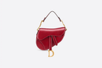 Christian Dior Mini Saddle bag in red calfskin