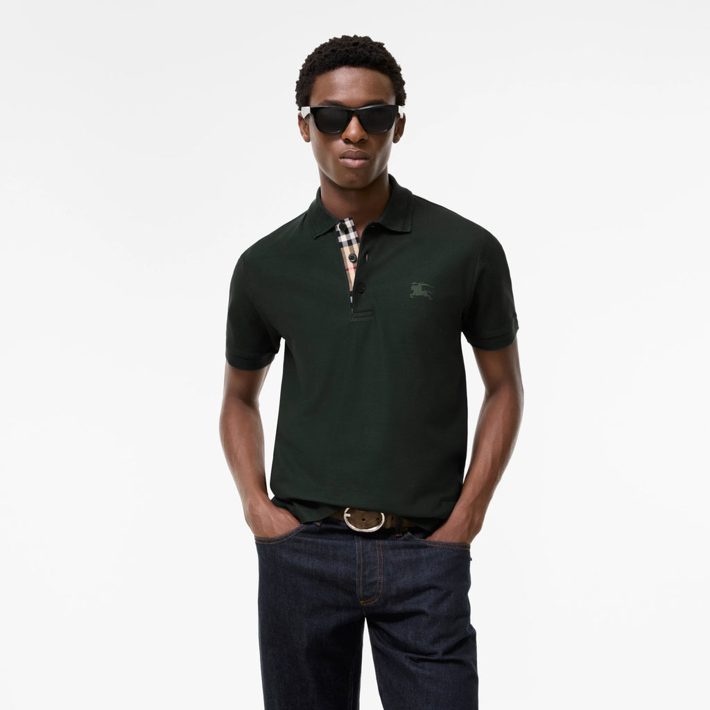Cotton Polo Shirt Marsh green RUNWAY DELUXE