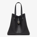 Black leather bag that can be transformed