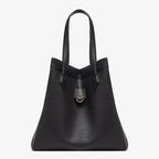 Black leather bag that can be transformed