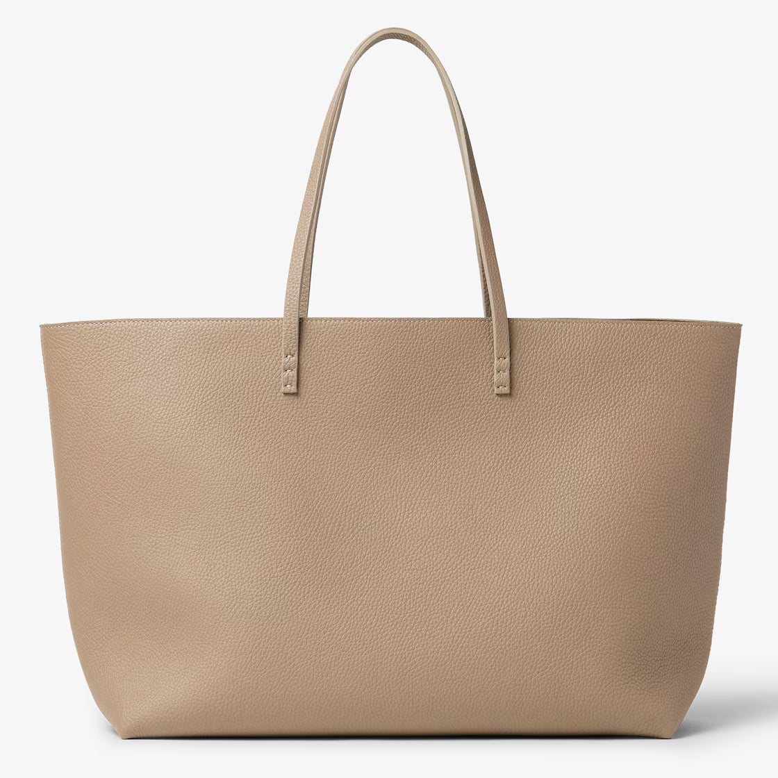 Dove grey Cuoio Romano leather shopper