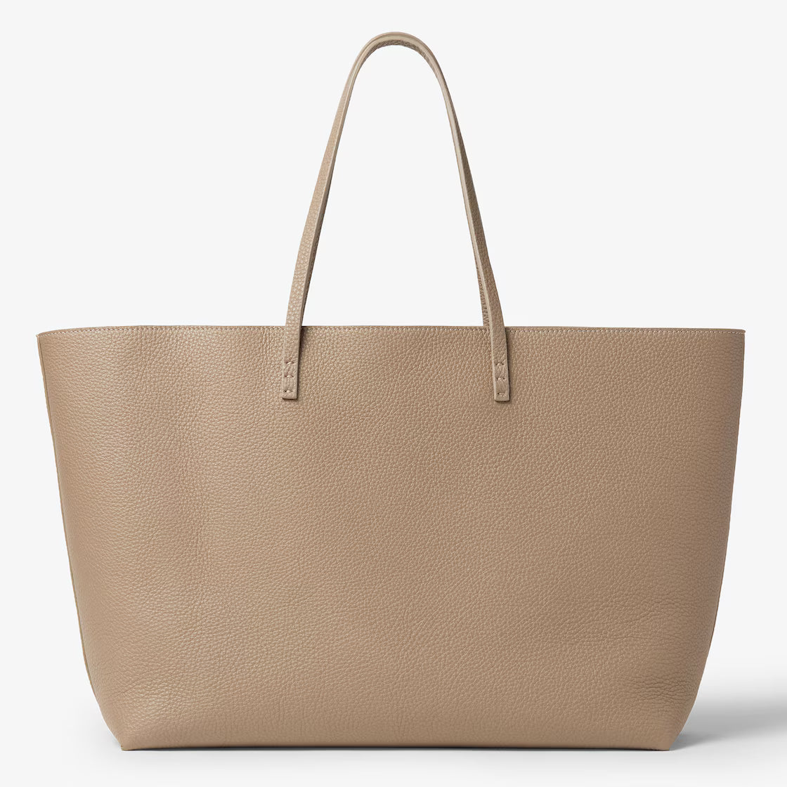 Dove grey Cuoio Romano leather shopper