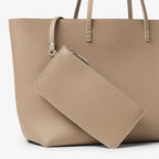 Dove grey Cuoio Romano leather shopper