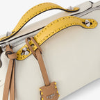 Multicolour Selleria bag with 192 hand-sewn topstitches