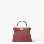 Dark red ostrich bag