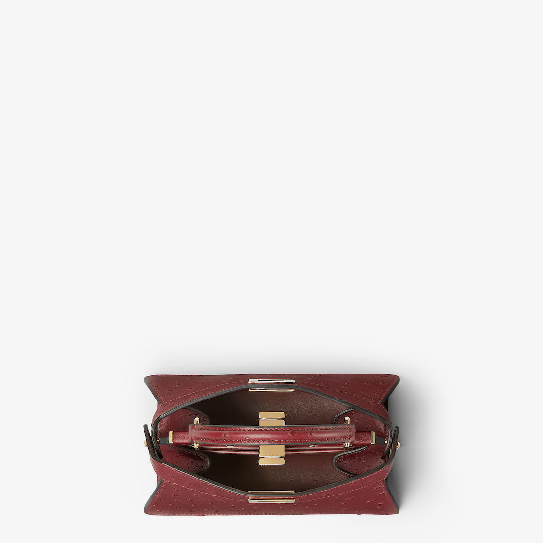 Dark red ostrich bag