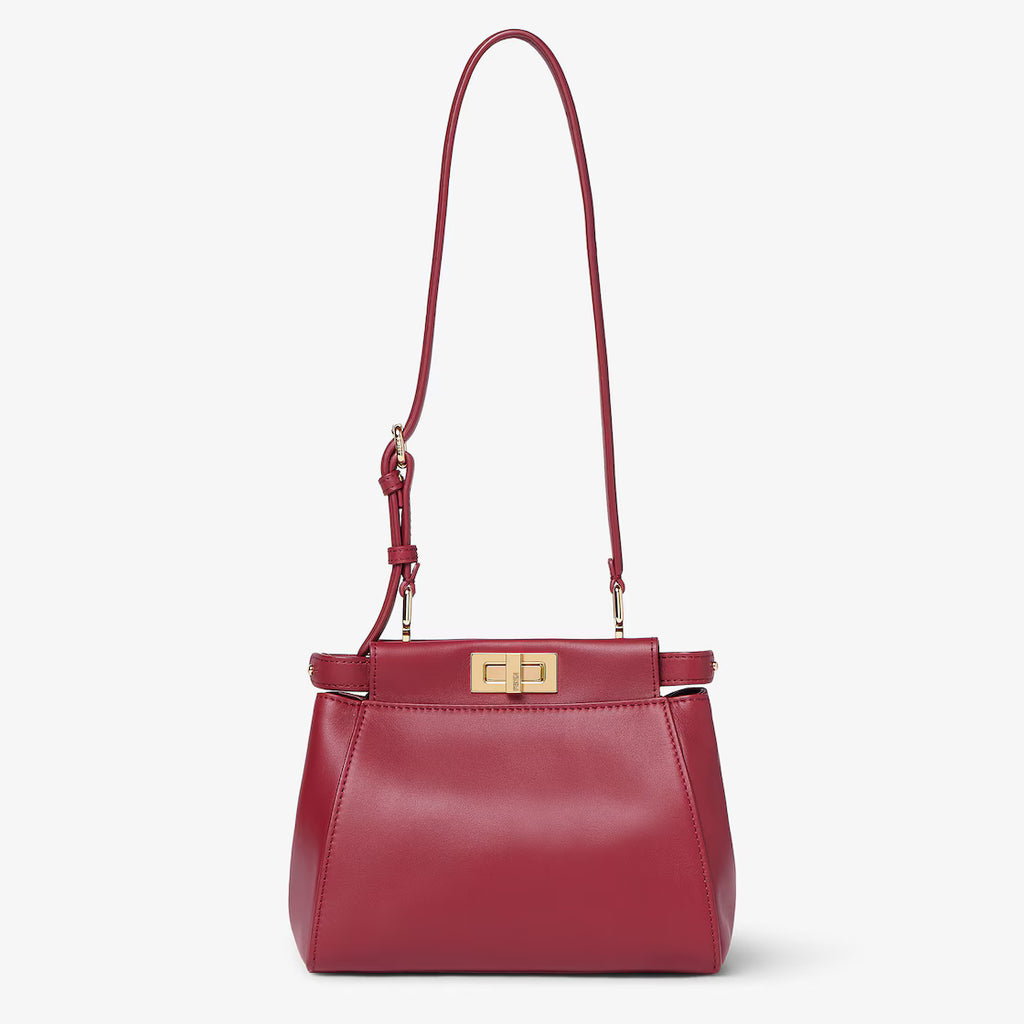 Dark red leather bag