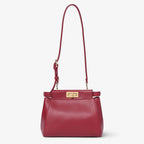 Dark red leather bag