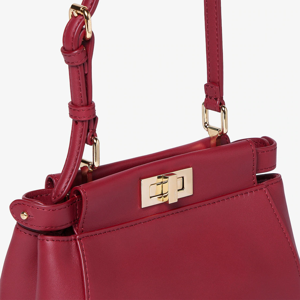 Dark red leather bag